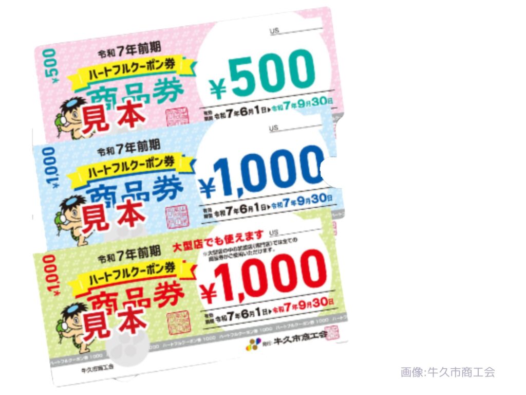 牛久市ハートフルクーポン券令和7年前期